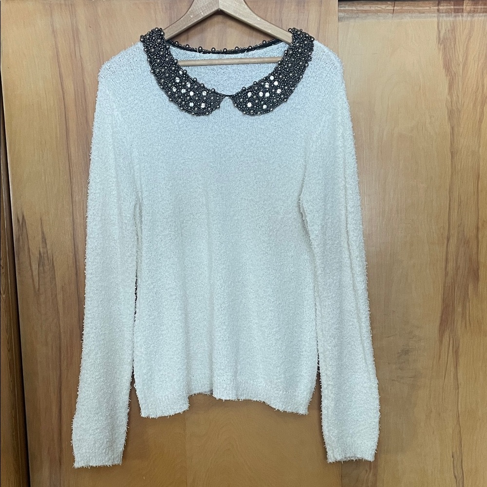 Next UK beaded Peter Pan collar sweater US/Cad size 12